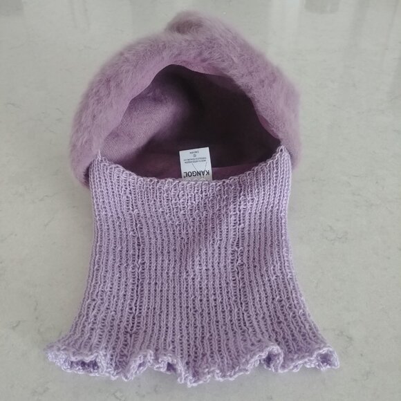 Kangol made in UK angora blend hat balaclava purple lavender violet Judy - Picture 3 of 16